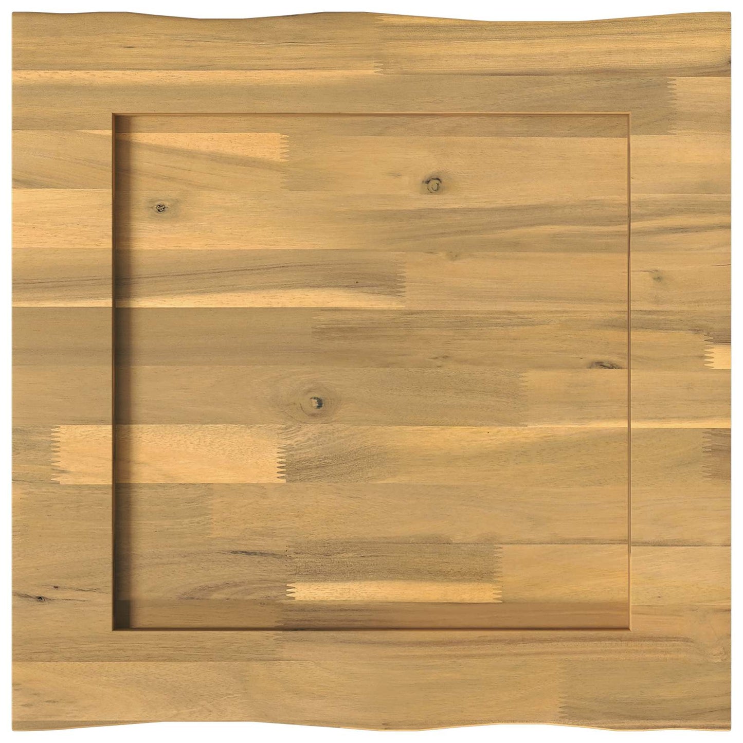 Live Edge Table Top 50 x 50 x 3.5 cm Square Solid Acacia Wood