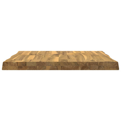 Live Edge Table Top 50 x 50 x 3.5 cm Square Solid Acacia Wood