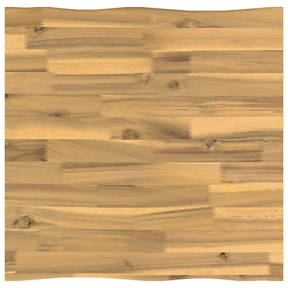 Live Edge Table Top 50 x 50 x 3.5 cm Square Solid Acacia Wood