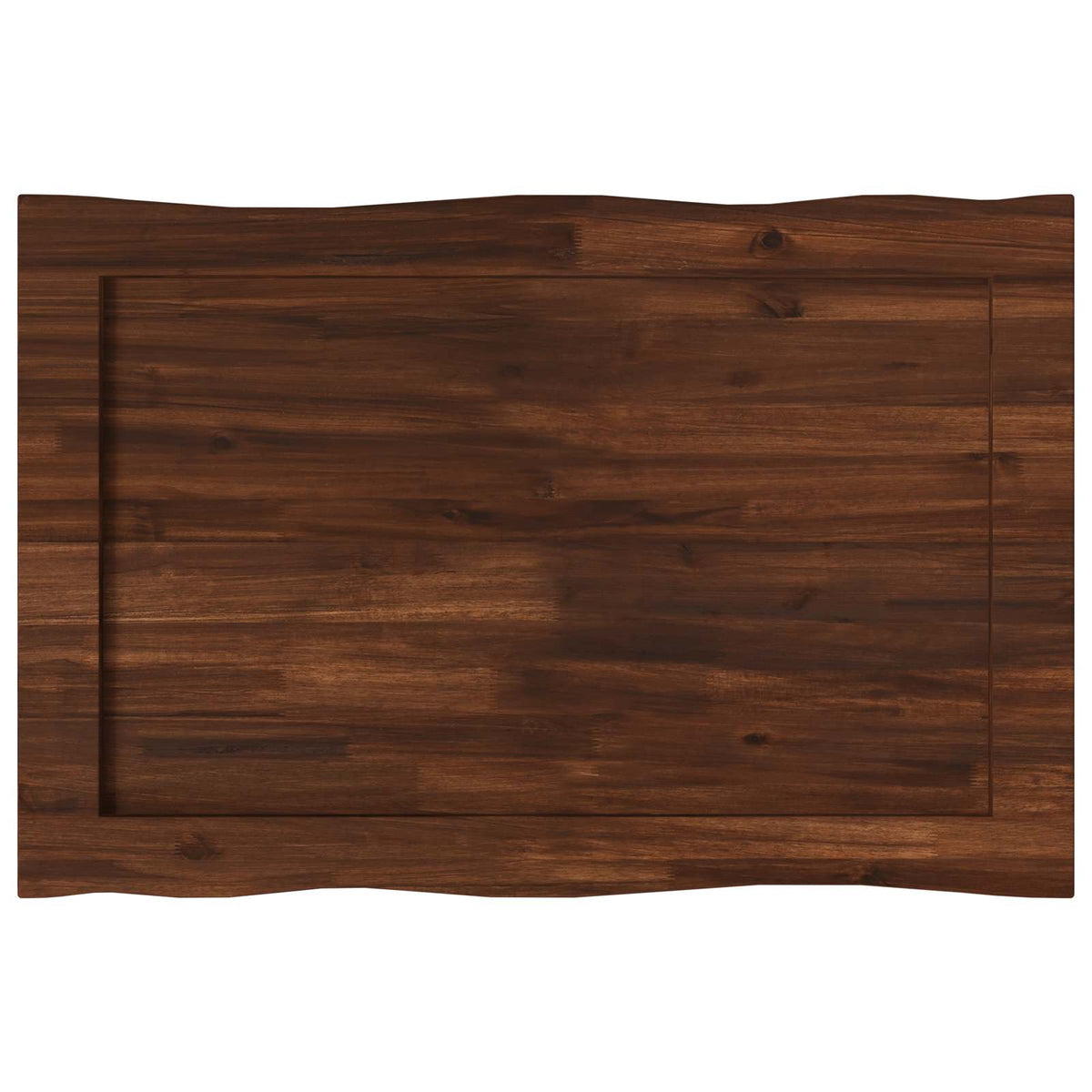 Live Edge Table Top 70 x 60 x 3.5 cm Rectangular Dark Brown
