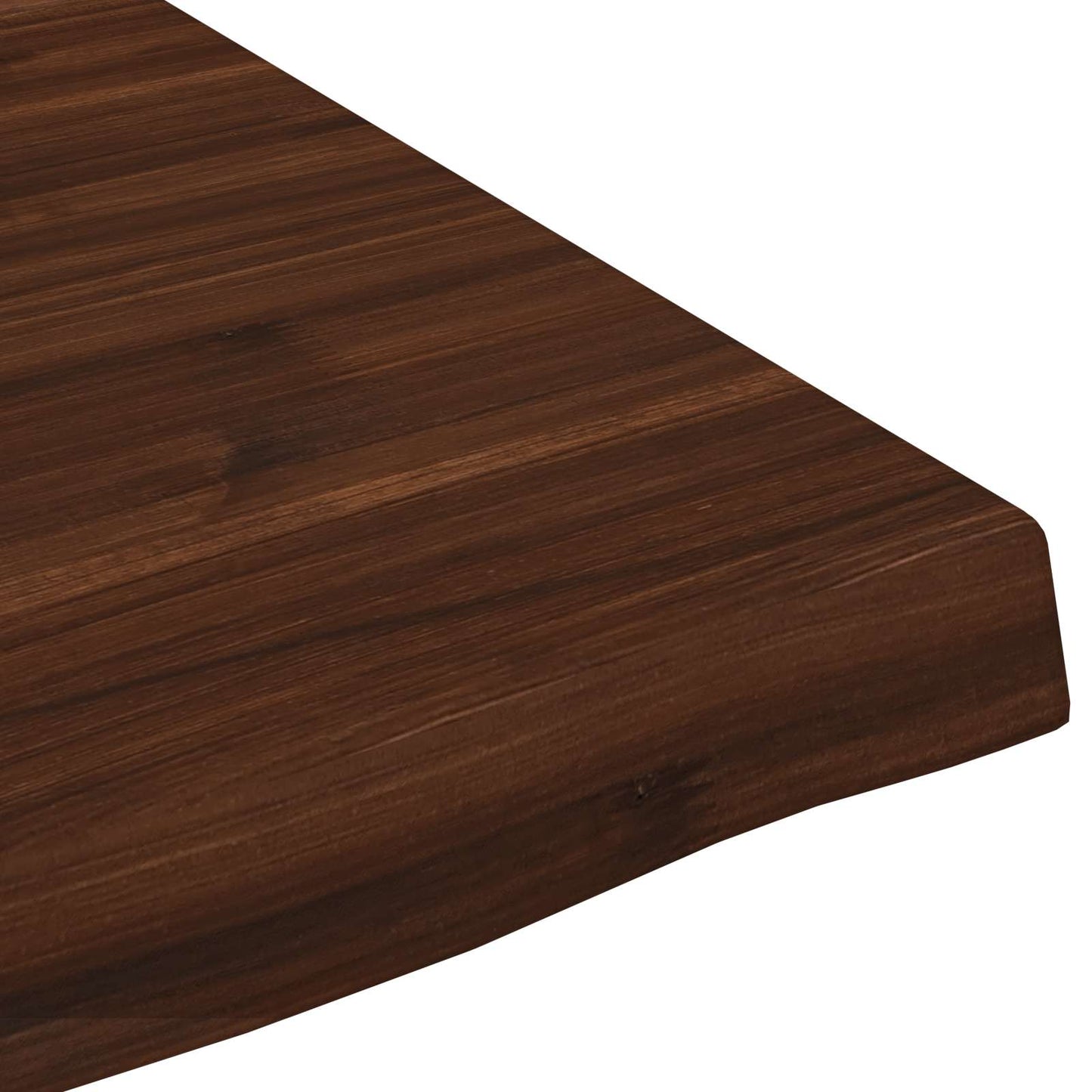 Live Edge Table Top 80 x 60 x 3.5 cm Rectangular Dark Brown