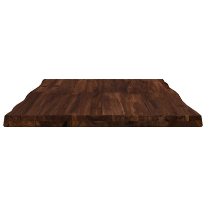 Live Edge Table Top 80 x 60 x 3.5 cm Rectangular Dark Brown