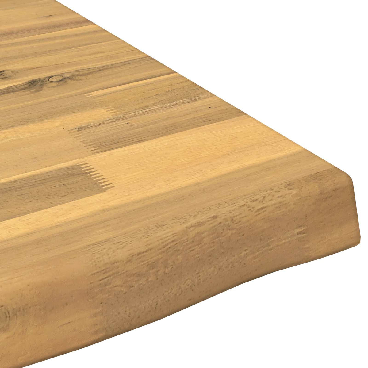 Live Edge Table Top 80 x 60 x 3.5 cm Rectangular White