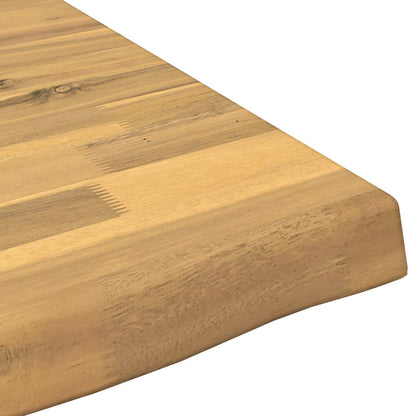 Live Edge Table Top 80 x 60 x 3.5 cm Rectangular White