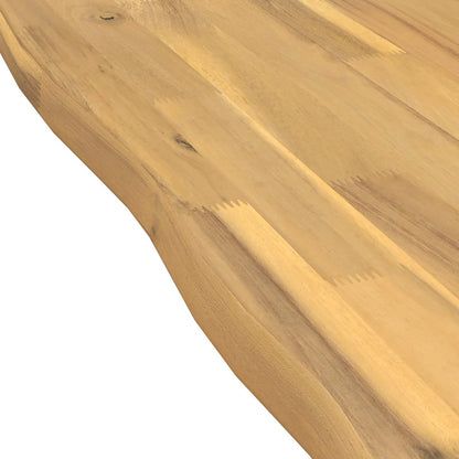 Live Edge Table Top 80 x 60 x 3.5 cm Rectangular White