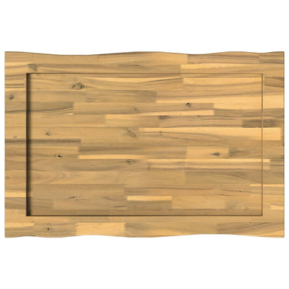 Live Edge Table Top 80 x 60 x 3.5 cm Rectangular White