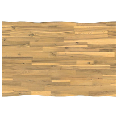 Live Edge Table Top 80 x 60 x 3.5 cm Rectangular White