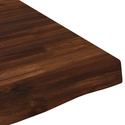 Live Edge Table Top 90 x 60 x 3.5 cm Rectangular Dark Brown