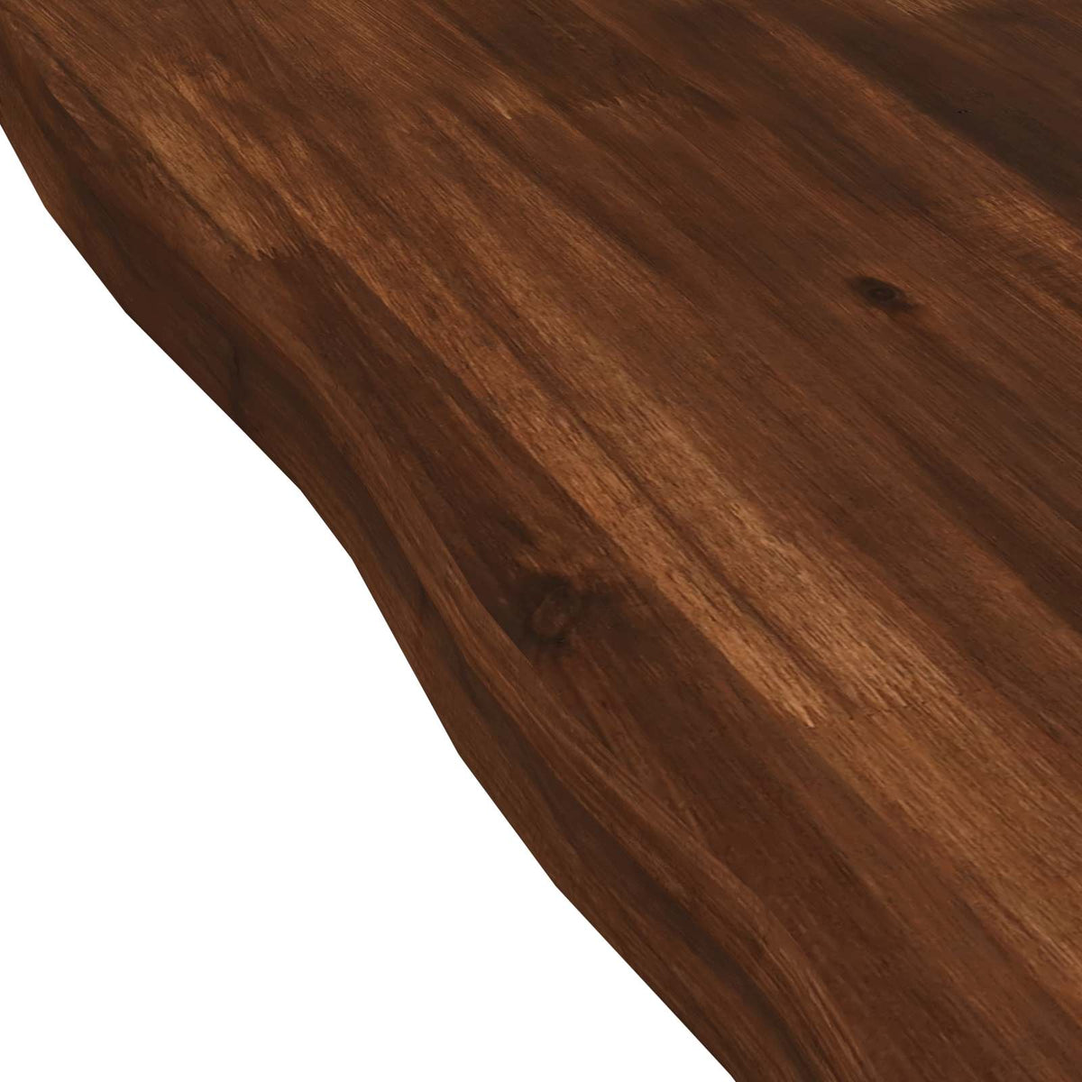 Live Edge Table Top 90 x 60 x 3.5 cm Rectangular Dark Brown