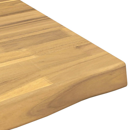 Live Edge Table Top 90 x 60 x 3.5 cm Rectangular White