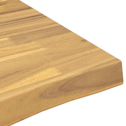 Live Edge Table Top 100 x 60 x 3.5 cm Rectangular White