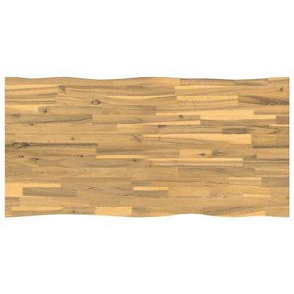 Live Edge Table Top 100 x 60 x 3.5 cm Rectangular White