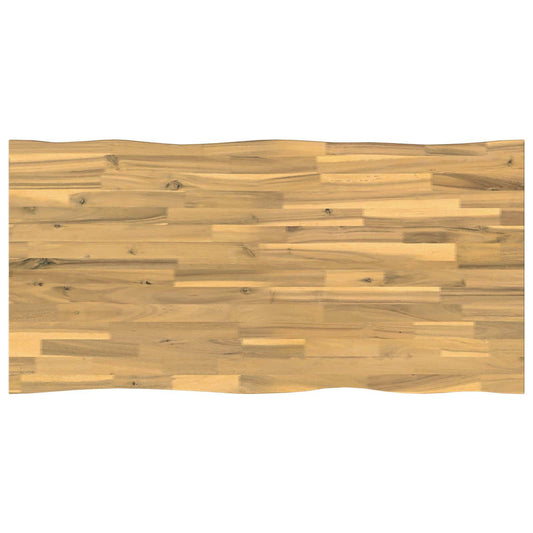 Live Edge Table Top 100 x 60 x 3.5 cm Rectangular White