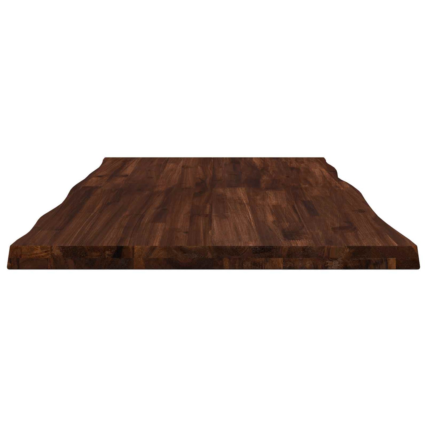 Live Edge Table Top 110 x 60 x 3.5 cm Rectangular Dark Brown