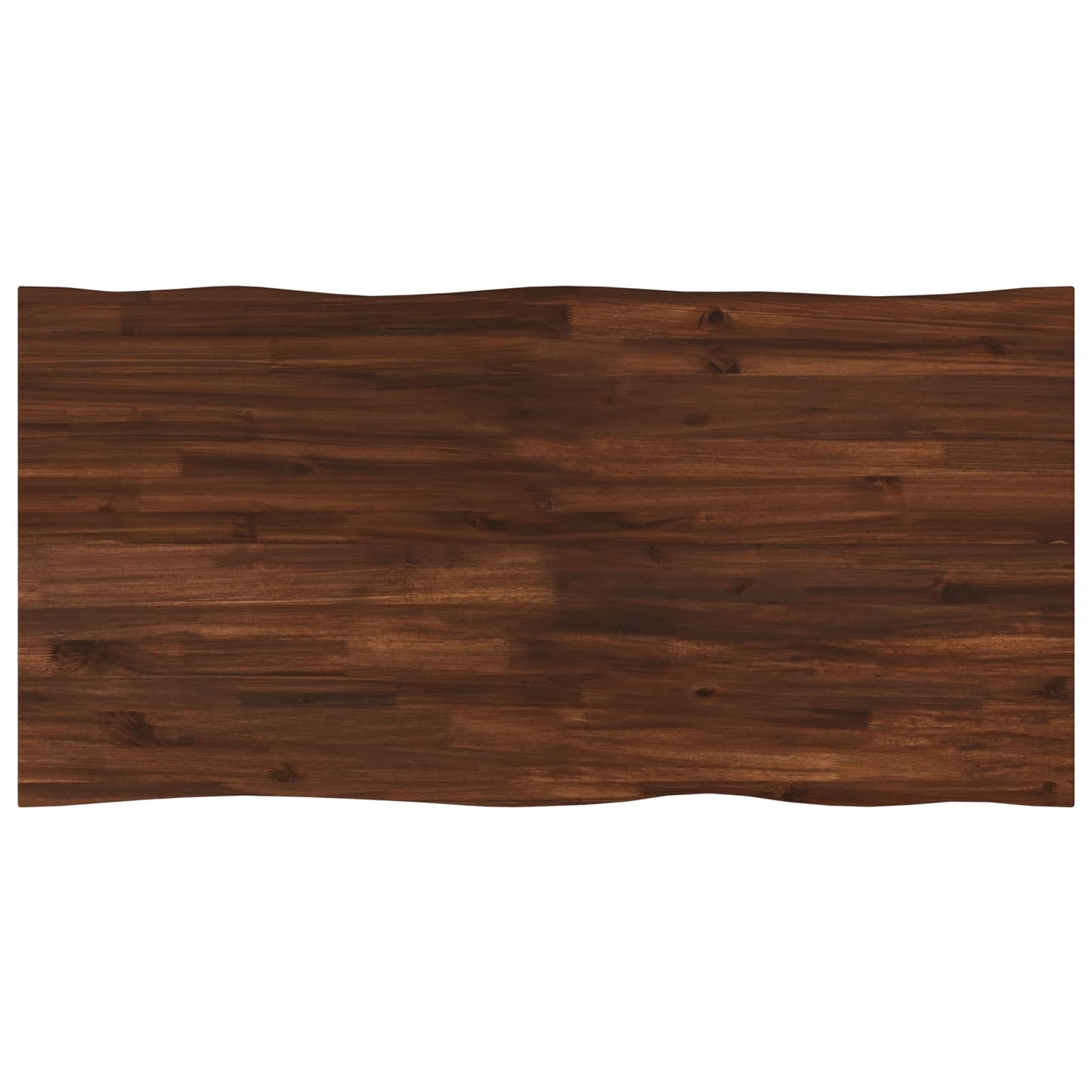 Live Edge Table Top 110 x 60 x 3.5 cm Rectangular Dark Brown