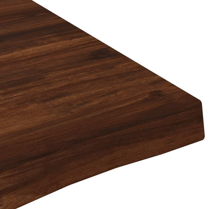 Live Edge Table Top 120 x 60 x 3.5 cm Rectangular Dark Brown