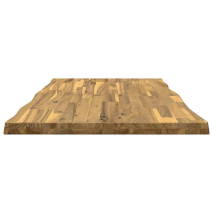 Live Edge Table Top 120 x 60 x 3.5 cm Rectangular White