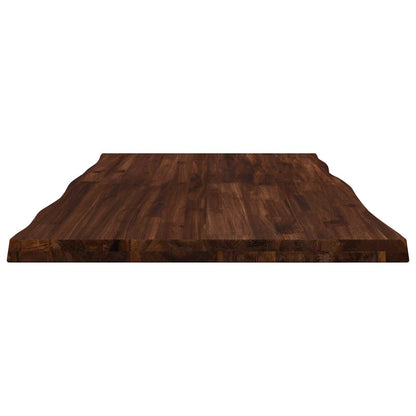 Live Edge Table Top 140 x 60 x 3.5 cm Rectangular Dark Brown