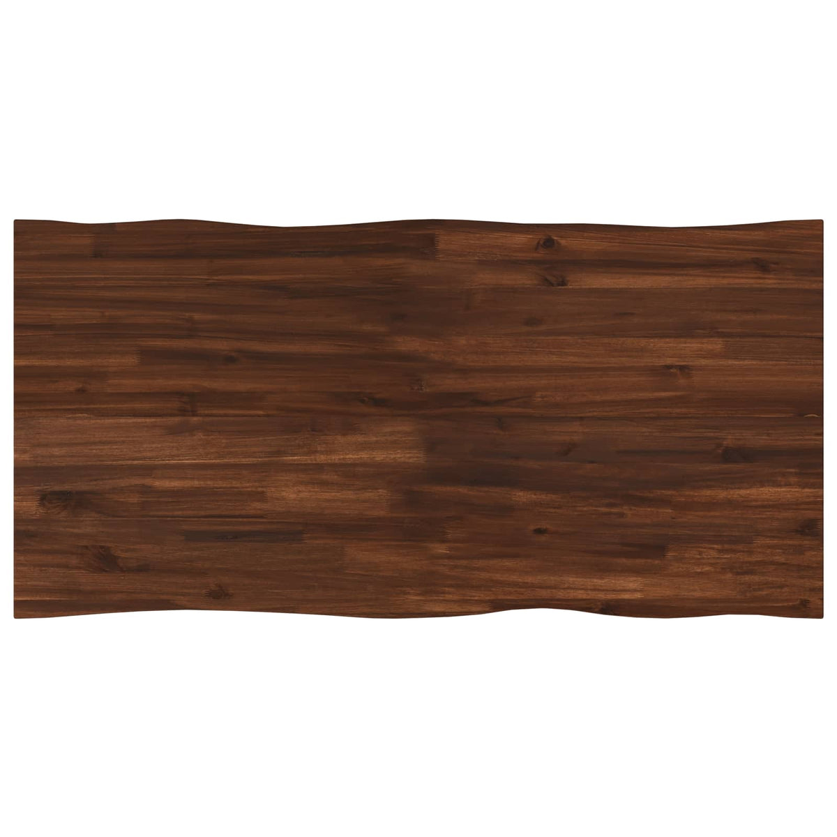 Live Edge Table Top 140 x 60 x 3.5 cm Rectangular Dark Brown