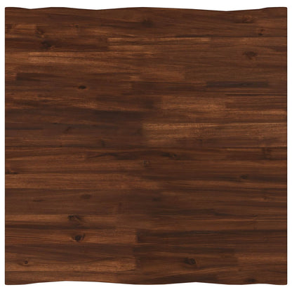 Live Edge Table Top 70 x 70 x 3.5 cm Square Solid Acacia Wood
