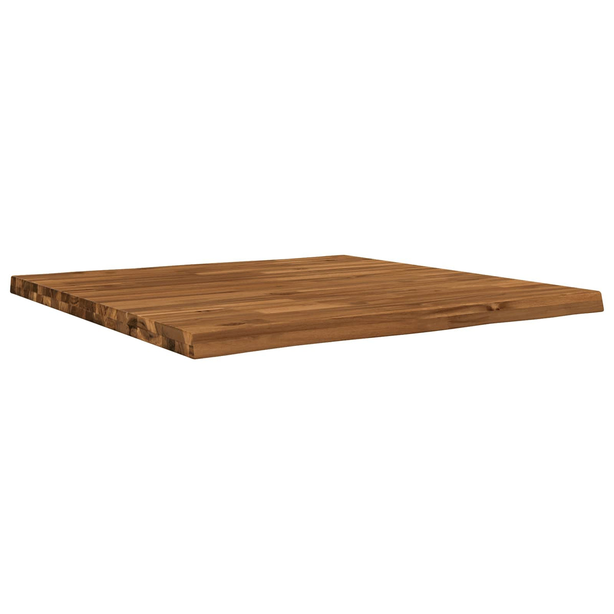 Live Edge Table Top 70 x 70 x 3.5 cm Square Solid Acacia Wood