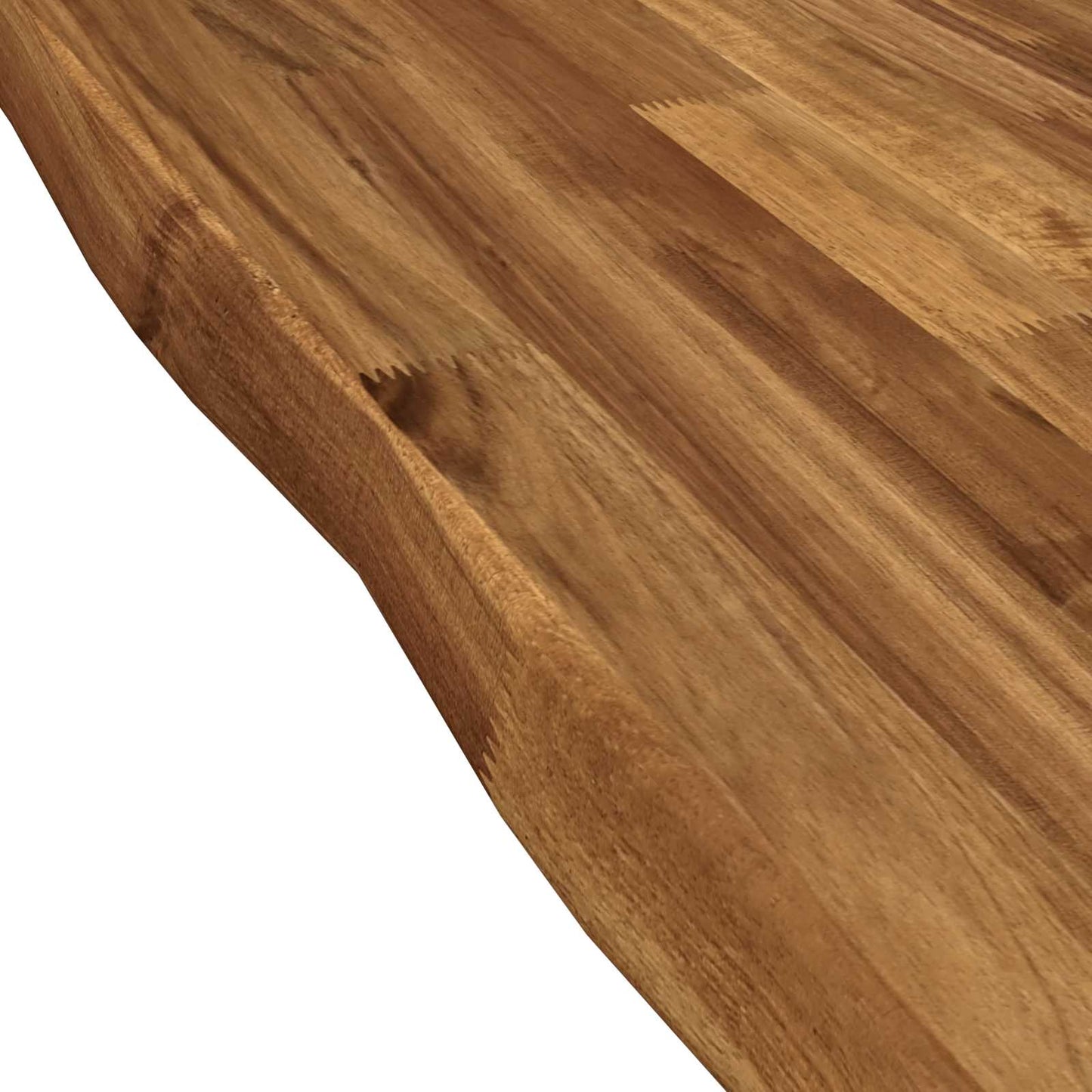 Live Edge Table Top 80 x 80 x 3.5 cm Square Solid Acacia Wood