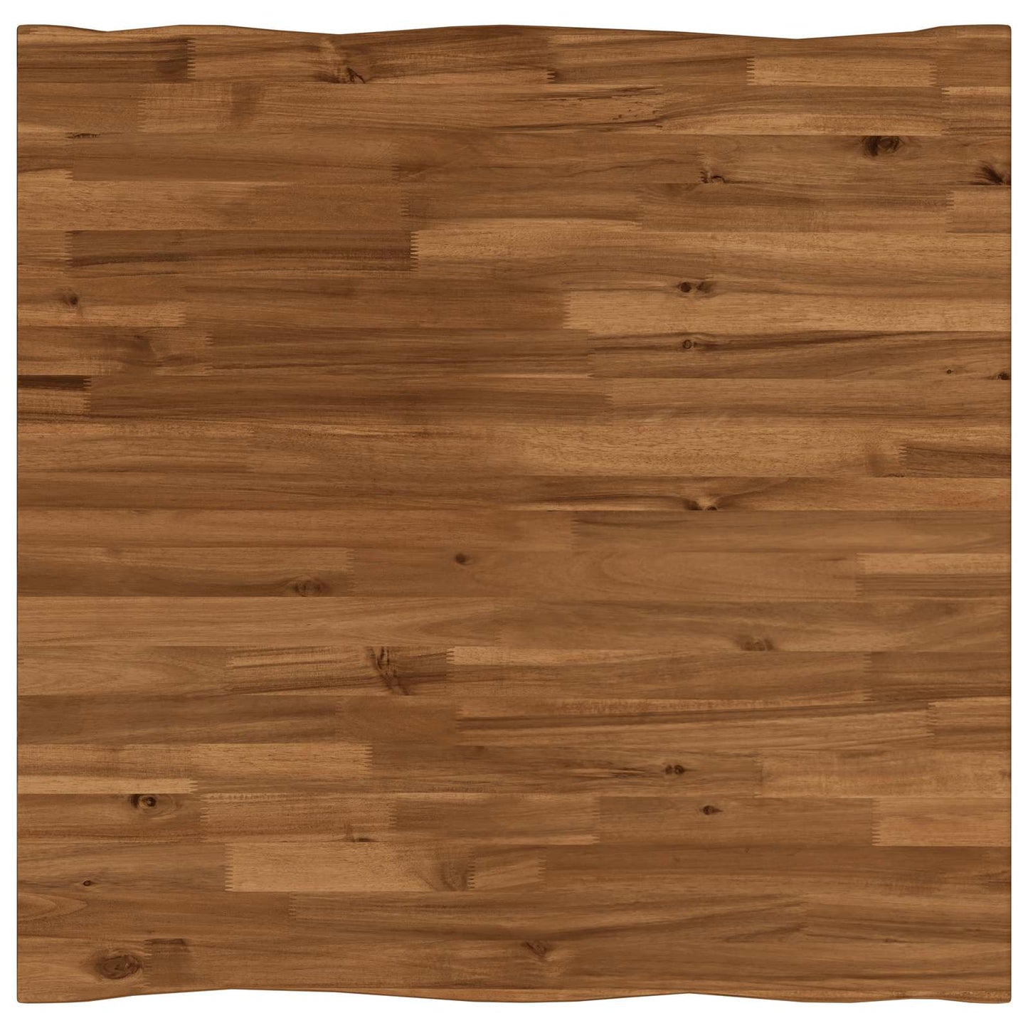 Live Edge Table Top 80 x 80 x 3.5 cm Square Solid Acacia Wood