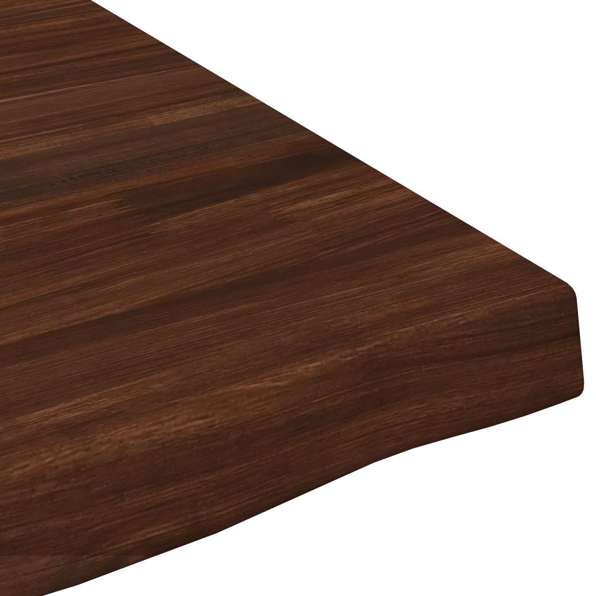 Live Edge Table Top 90 x 80 x 3.5 cm Rectangular Dark Brown
