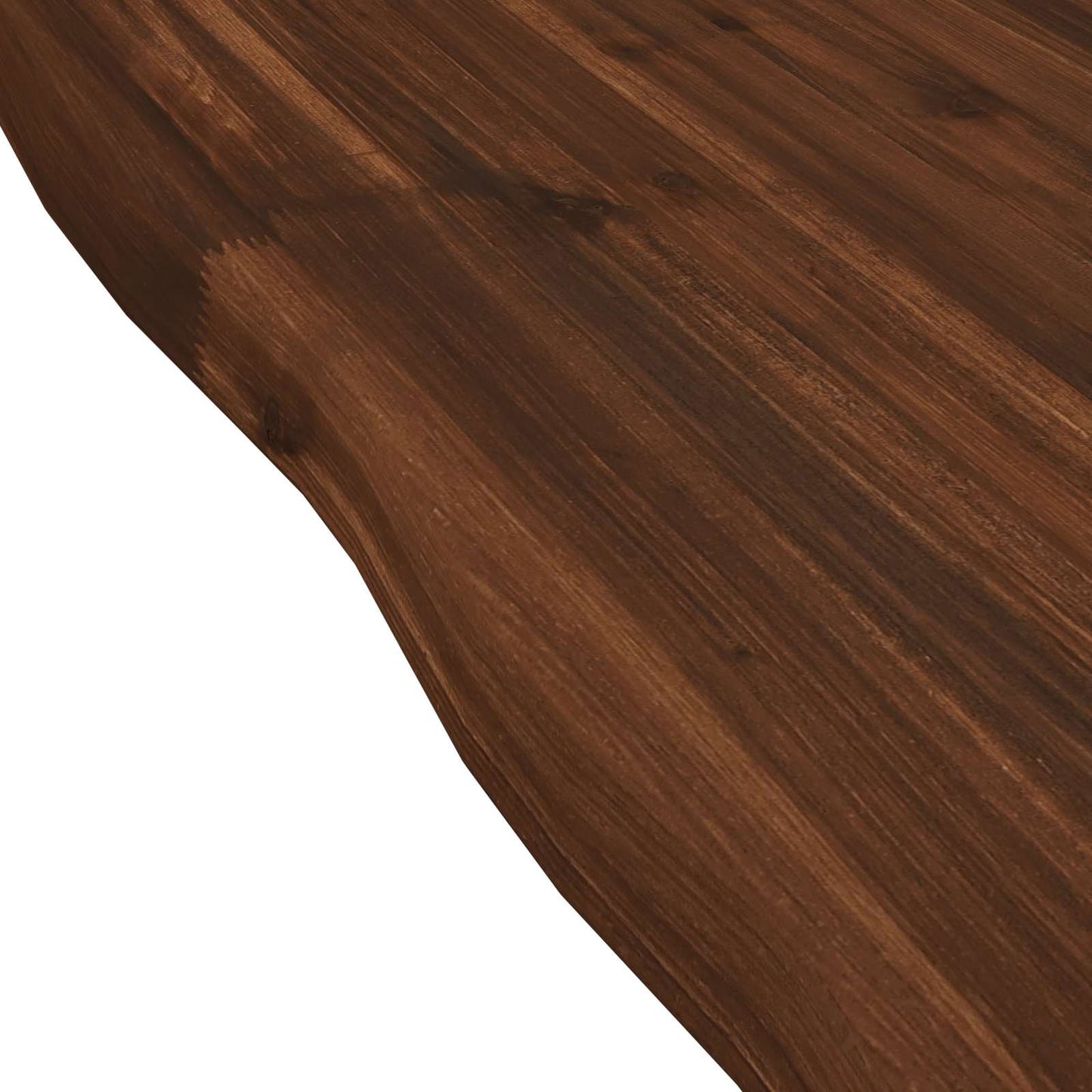Live Edge Table Top 90 x 80 x 3.5 cm Rectangular Dark Brown