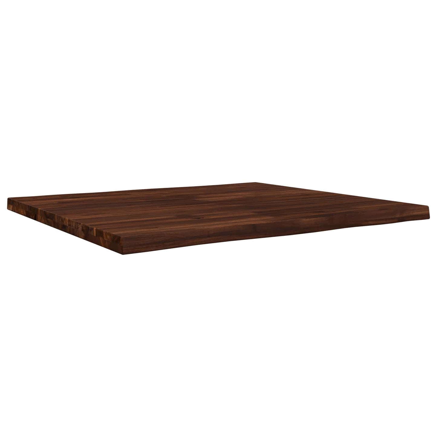 Live Edge Table Top 90 x 80 x 3.5 cm Rectangular Dark Brown