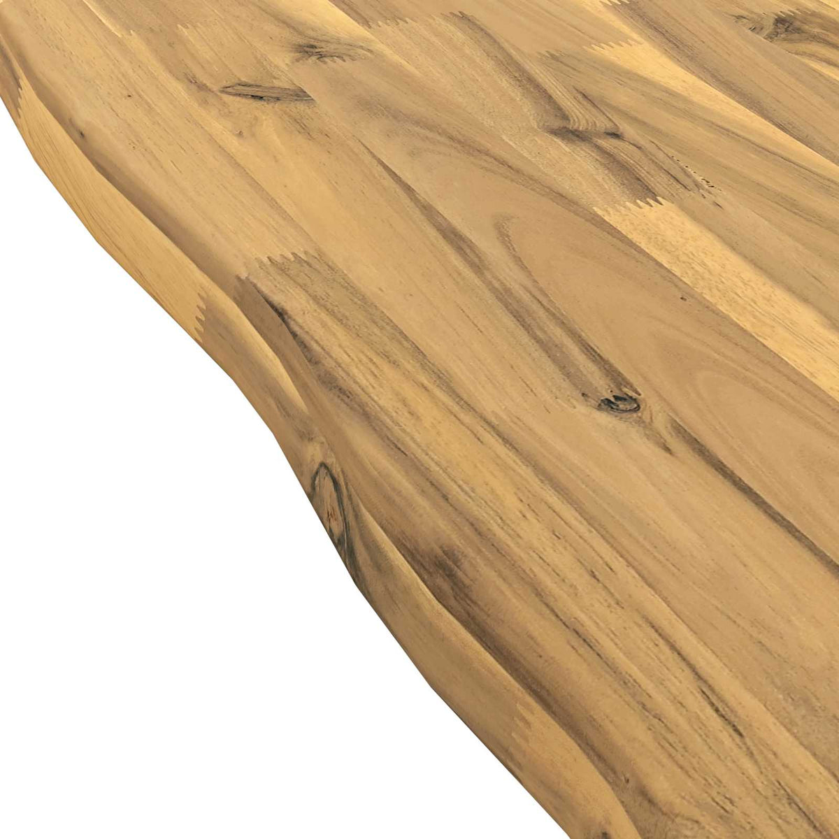 Live Edge Table Top 100 x 80 x 3.5 cm Rectangular White