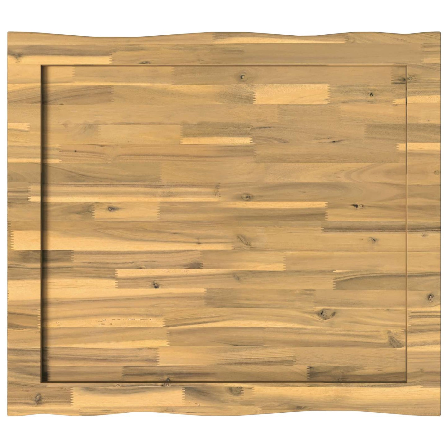 Live Edge Table Top 100 x 80 x 3.5 cm Rectangular White