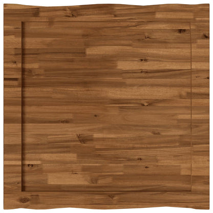 Live Edge Table Top 90 x 90 x 3.5 cm Square Solid Acacia Wood