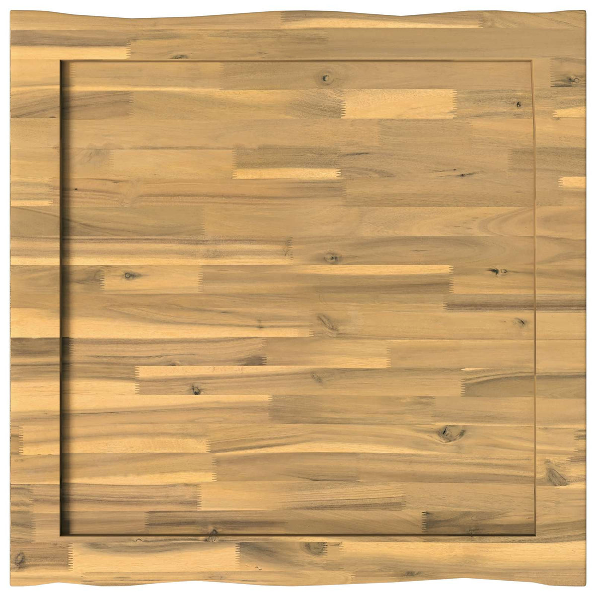 Live Edge Table Top 90 x 90 x 3.5 cm Square Solid Acacia Wood
