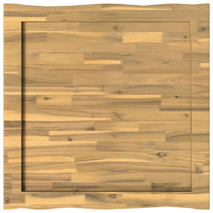 Live Edge Table Top 90 x 90 x 3.5 cm Square Solid Acacia Wood
