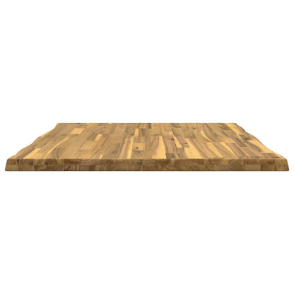 Live Edge Table Top 90 x 90 x 3.5 cm Square Solid Acacia Wood