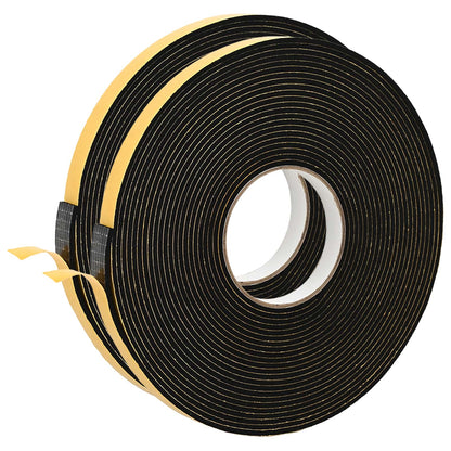 Self-adhesive Foam Tape 2 pcs Black 10mm x 10m CR Foam