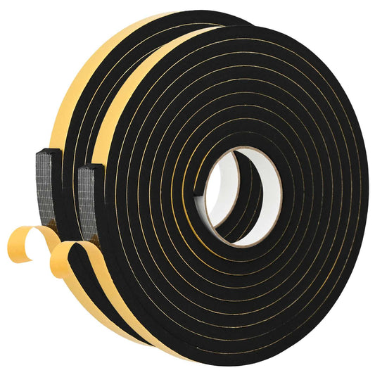 Self-adhesive Foam Tape 2 pcs Black 15mm x 5m CR Foam