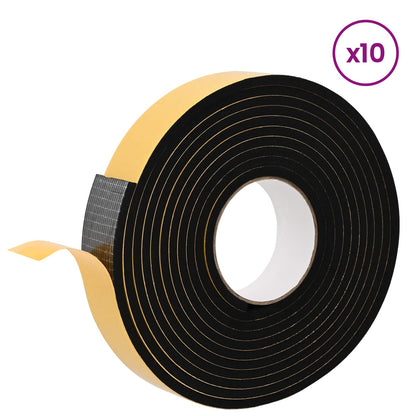 Self-adhesive Foam Tape 10 pcs Black 40mm x 5m CR Foam