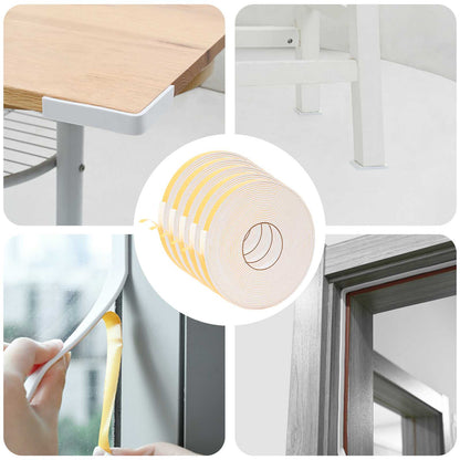 Self-adhesive Foam Tape 5 pcs White 10mm x 10m CR Foam