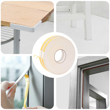 Self-adhesive Foam Tape 2 pcs White 15mm x 10m CR Foam