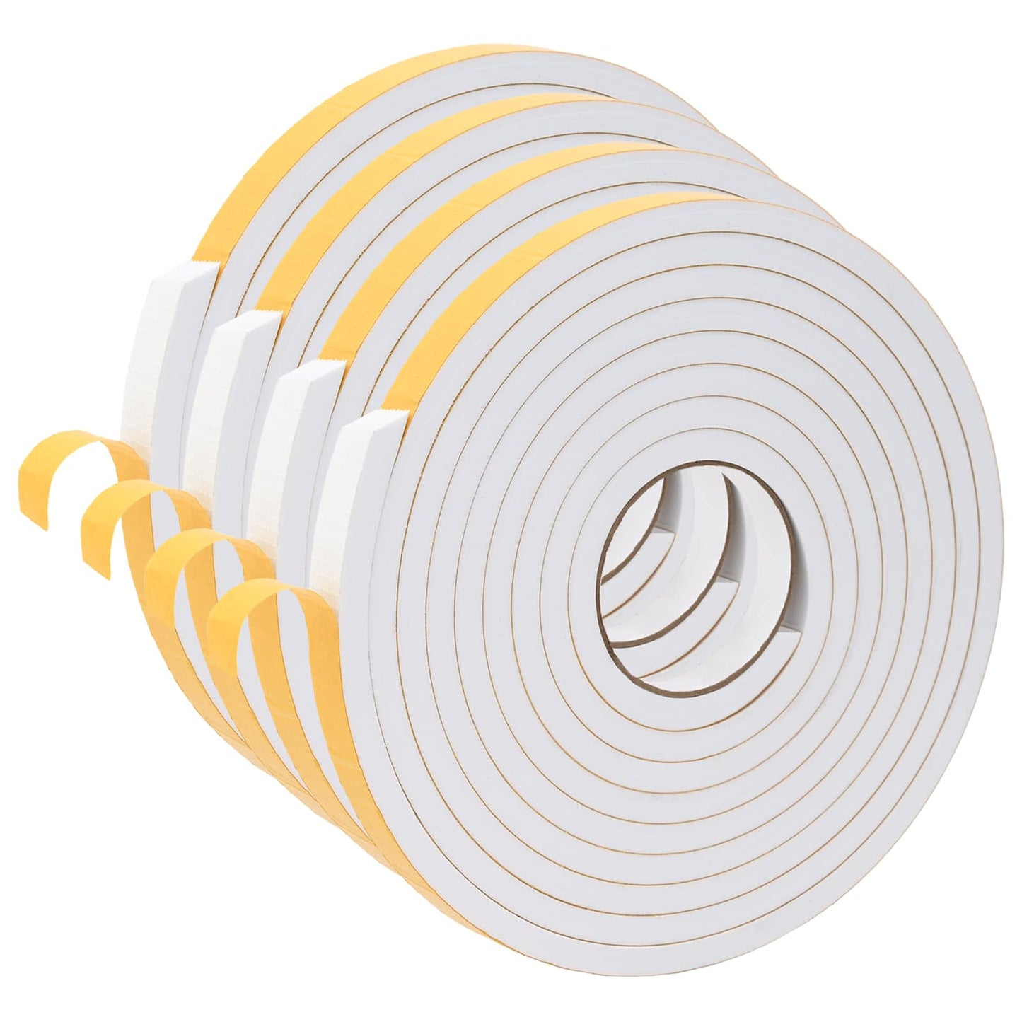 Self-adhesive Foam Tape 4 pcs White 15mm x 5m CR Foam
