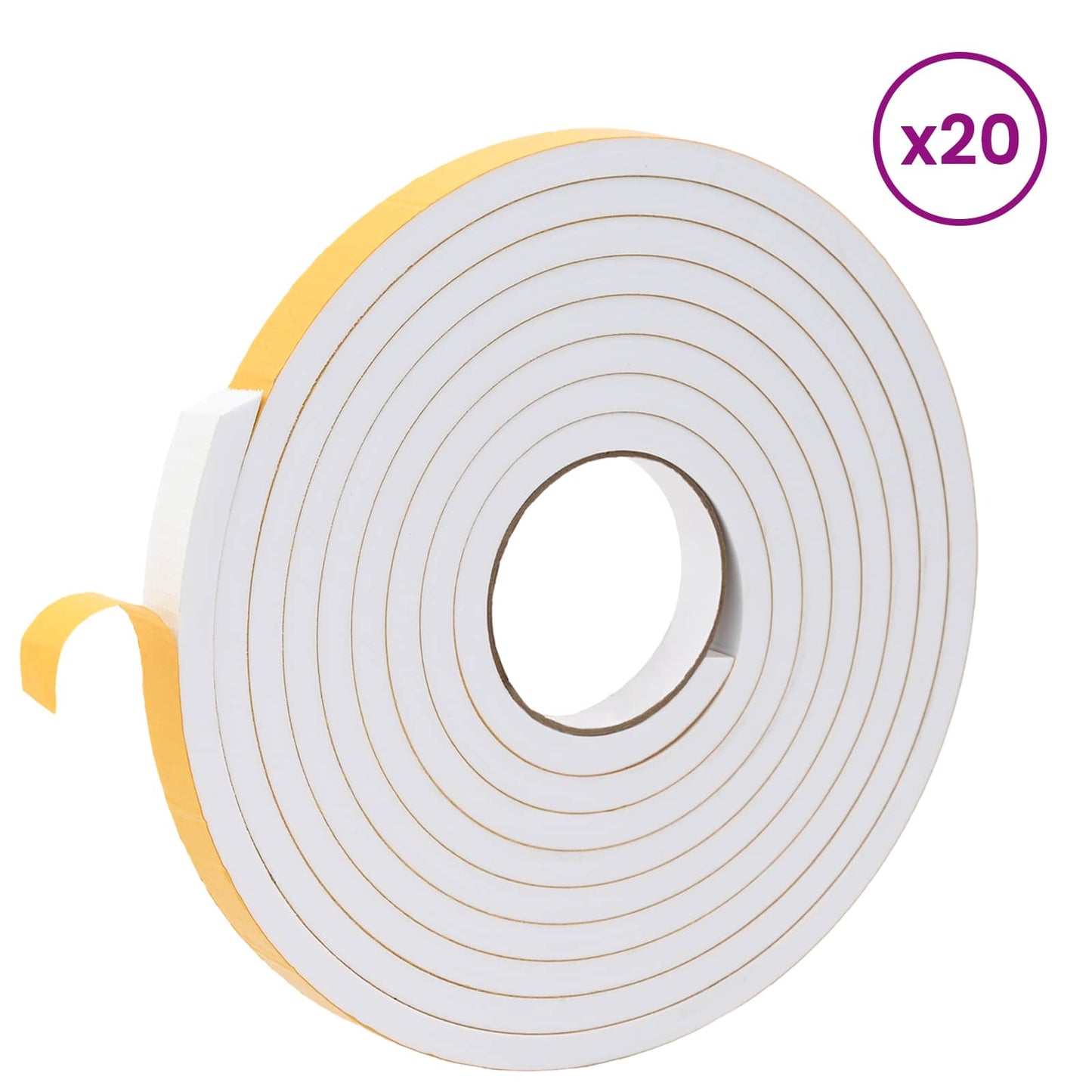 Self-adhesive Foam Tape 20 pcs White 15mm x 5m CR Foam