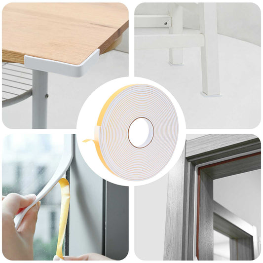 Self-adhesive Foam Tape 10 pcs White 20mm x 10m CR Foam
