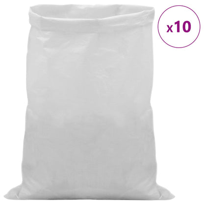 Woven Sacks 10 pcs White 30 x 45 cm PP