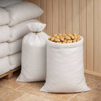 Woven Sacks 10 pcs White 65 x 105 cm PP