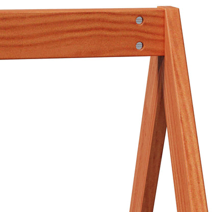 Loft Bed Frame Wax Brown 90 x 190 cm Solid Pine Wood
