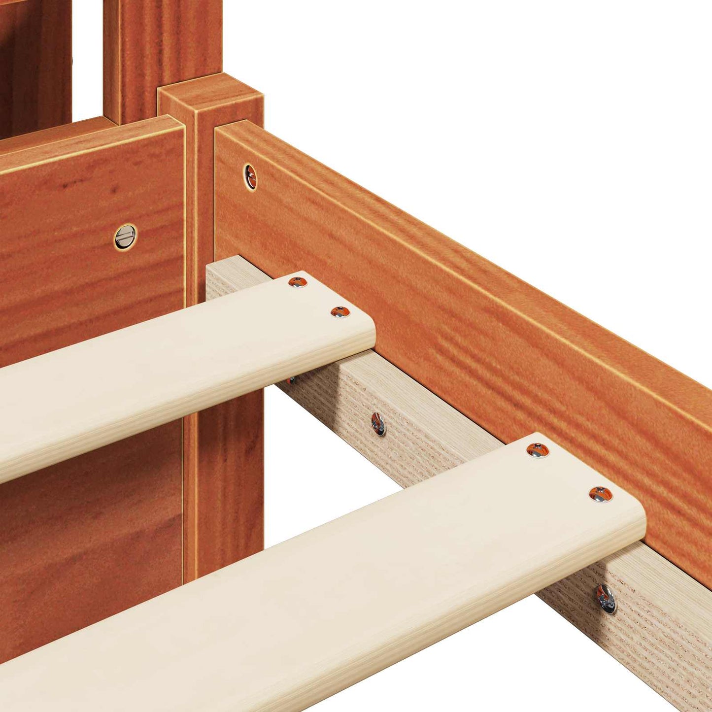 Bed Frame with Headboard Wax Brown 120 x 200 cm Solid Pine Wood