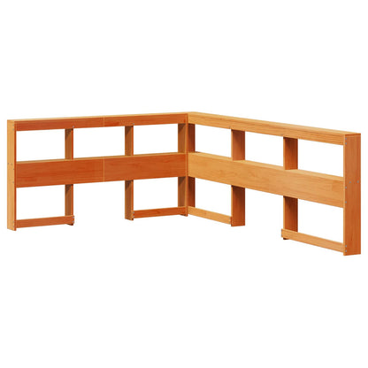 Bookcase Bed 2 pcs Wax Brown 200 x 150 cm Solid Pine Wood