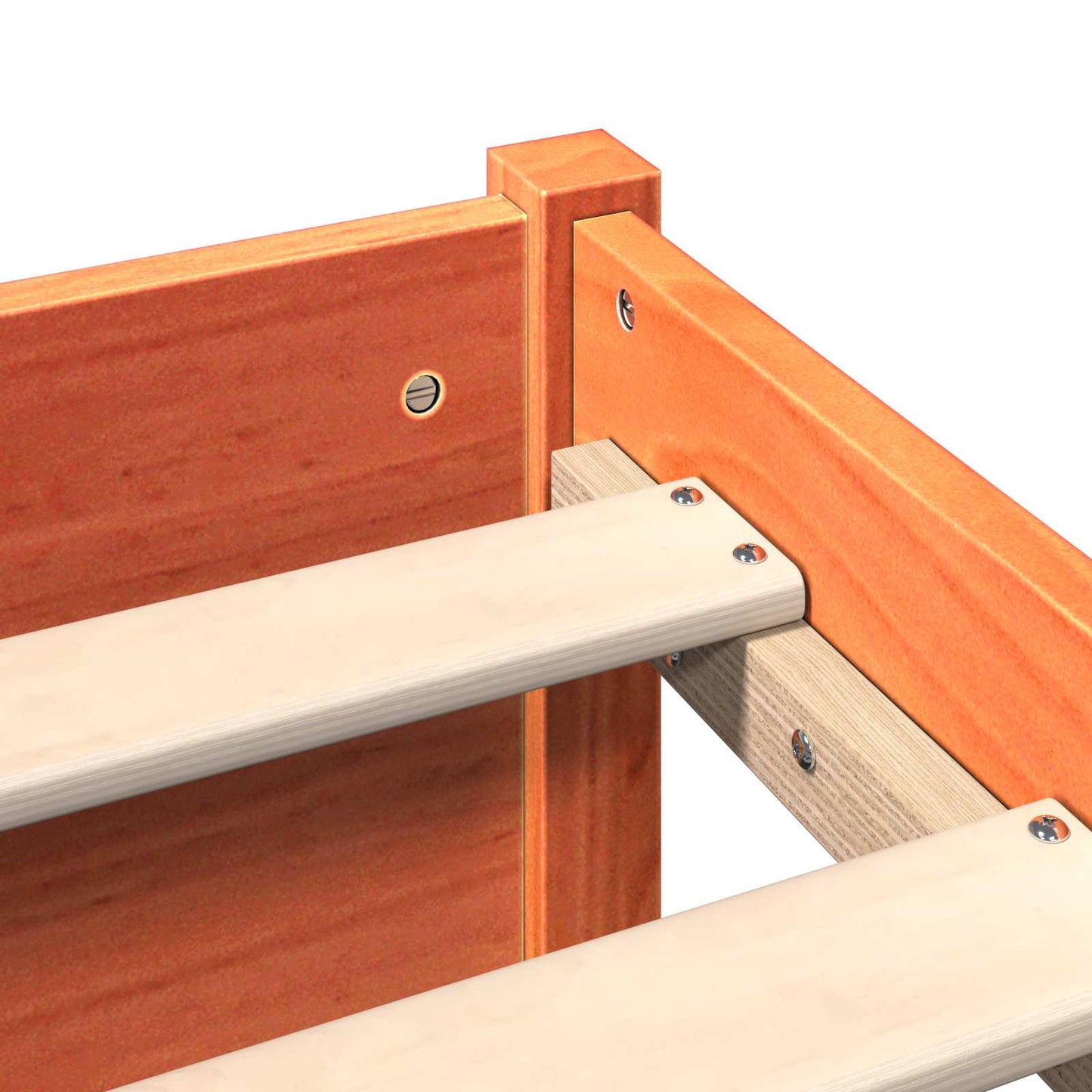 Bed Frame with Storage Headboard Wax Brown 140 x 200 cm